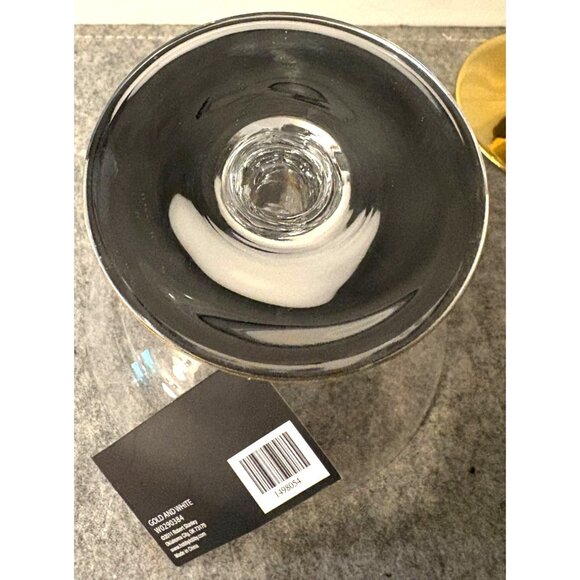 2 Robert Stanley Home Collections Short Gold Stemmed Dessert Glasses 4.25" # 277 - Picture 3 of 5